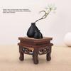 Health Gear Wood Display Stand Base Small Tabletop Teapot Display Stand, Wood Carved Pedestal Oriental Home Decoration for Vase Flower Pots Teapot