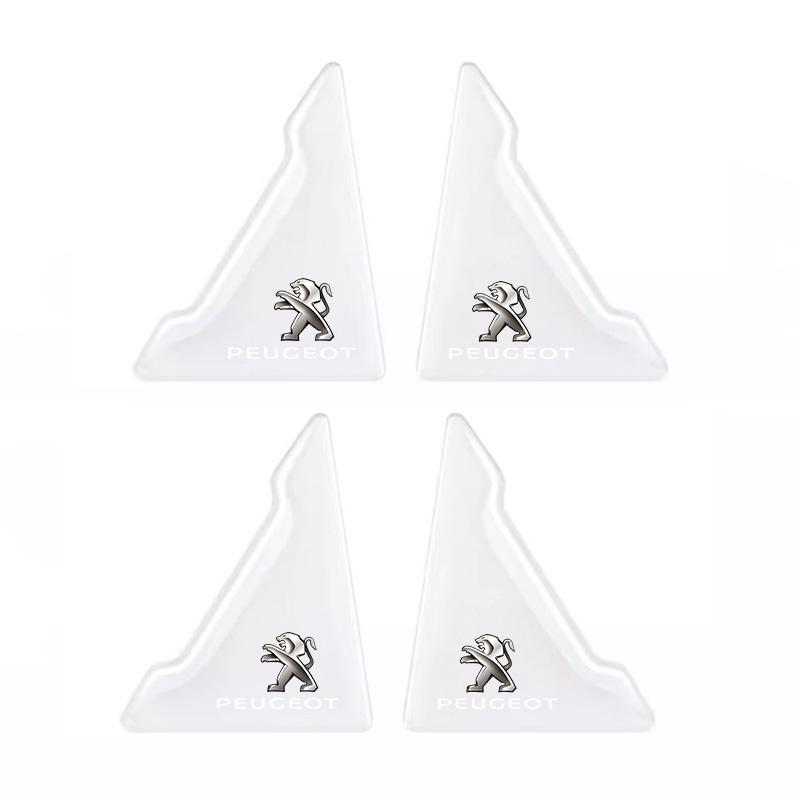 4Pcs Car Door Silicone Buffer Stickers Anticollision Anti Scratch For Peugeot 5008 f 408 308 Landtrek 208 2008 3008 Rifter 508 301