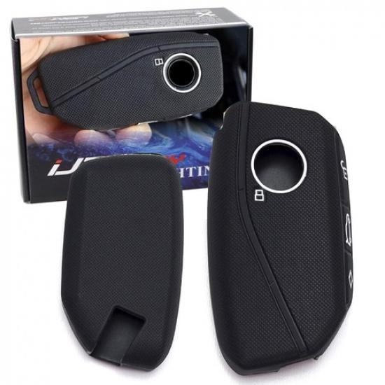 

Black Soft Silicone Smart Key Fob Cover For 23+ BMW X5 X6 X7 iX i5 i7 5 7 Series