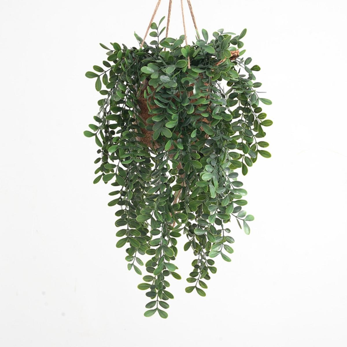 

1PC Artificial Ivy Plants Vine Plastic Leaf Wedding New Year Christmas Decoration for Home Garden DIY Living Room Wall Hanging армия зеленый