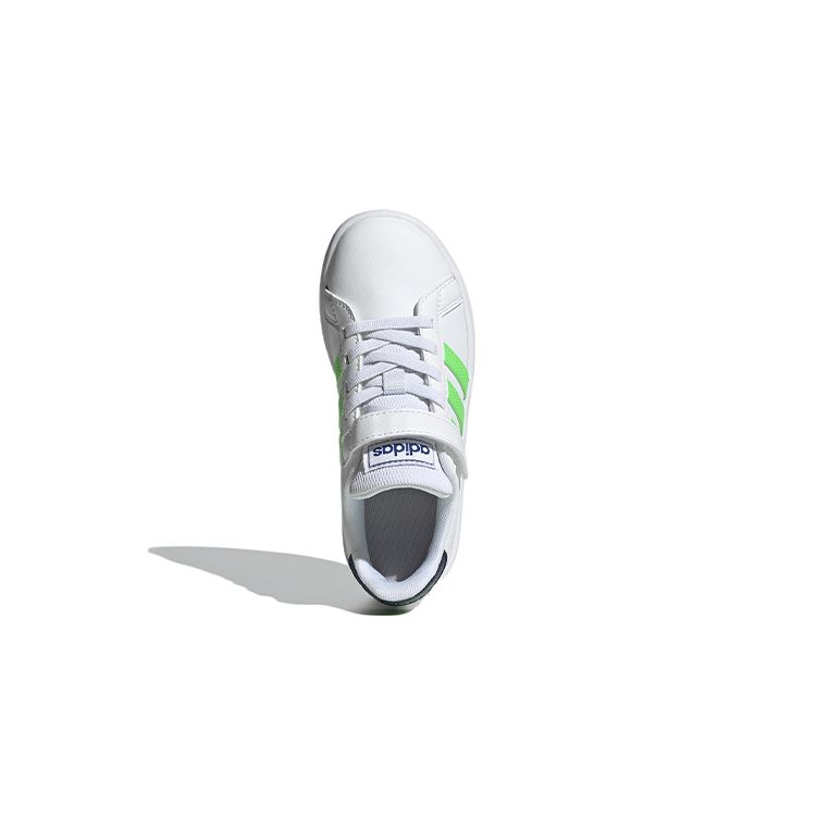 Adidas Neo Grand Court Comfortable Trendy Durable Low-Top Kids Skate Shoes Kids Skate Shoes White Green GX5746