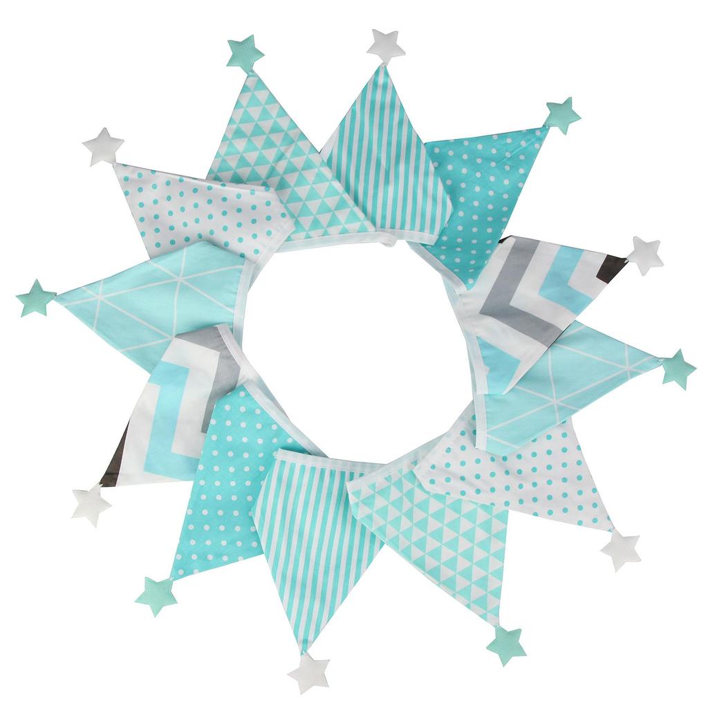 Nordic Star Cotton Triangle Flag Banner for Wedding or Kindergarten Decor
