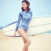 Women's Long Sleeve Jellyfish Wetsuit - Sun Protection One-Piece Swimsuit with Slimming Belly Coverage