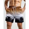 Summer Men's 3D Printed Beach Pants Fashion Versatile Trend Breathable Casual Vacation Style