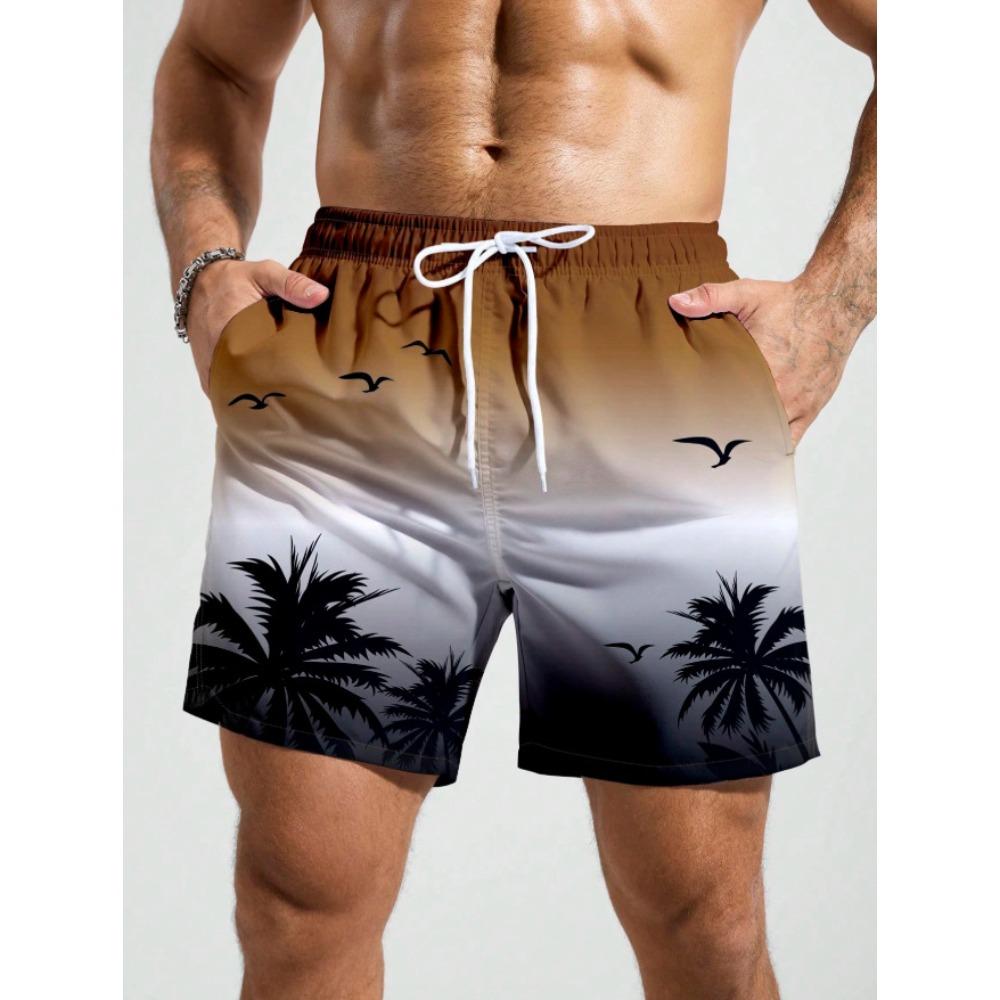 Summer Men's 3D Printed Beach Pants Fashion Versatile Trend Breathable Casual Vacation Style