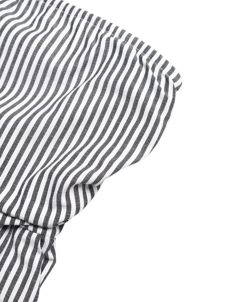 European and American Striped Jumpsuit - 2026 New Style, Ruched Bustier, Sleeveless, Backless for Women.