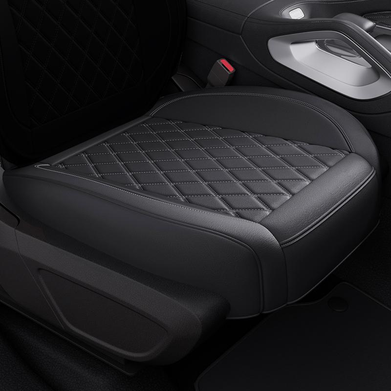 Universal 1PCS Nappa Leather Car Seat Cover Wrap Around Bottom Seat Cushion Waterproof Durable Car Seat Protector Auto Accessory