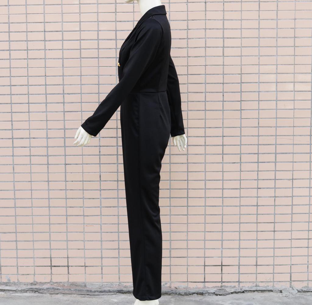 Dámská profesionální kombinéza s dlouhým rukávem a slim fit střihem s klasickým límcem