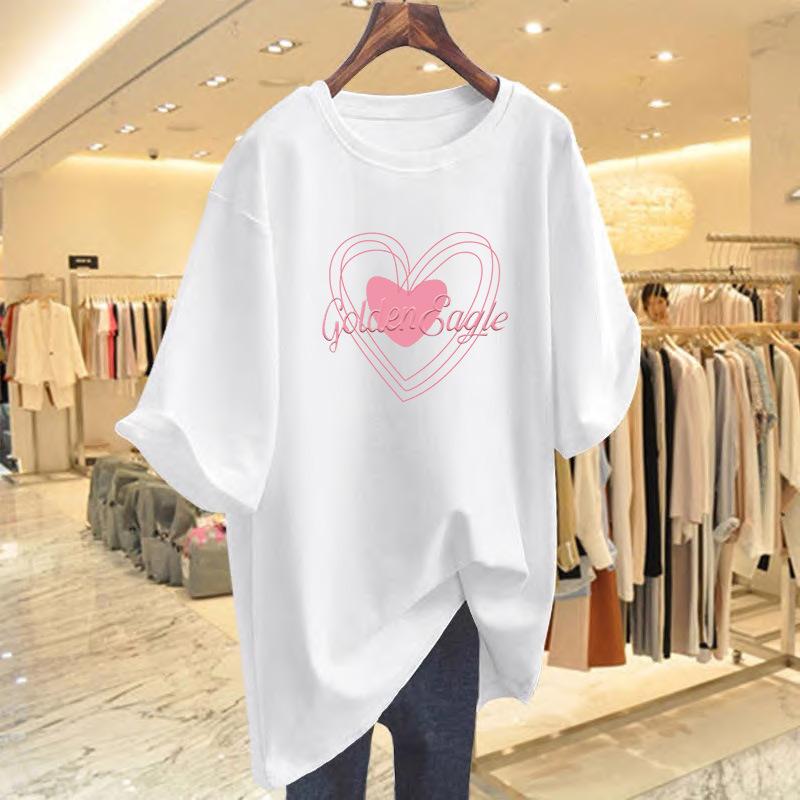 

Cotton short-sleeved t-shirt women s round neck 2025 summer new niche ripped Korean version ins half-sleeved fashionable foreign-style shirt S