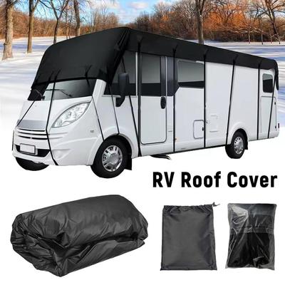Tissu Oxford 210D Housse de Protection de Toit de Camping-car Imperméable Protection Solaire Pare-soleil Housses de Voiture Toit de Caravane Bâche de Toit