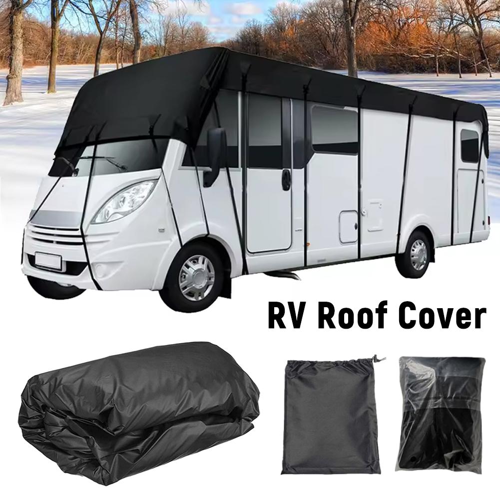 Waterproof RV Roof Cover 210D Oxford Cloth Roof Protective Cover 5x3M RV Sun Protection Waterproof Sunshade Protector