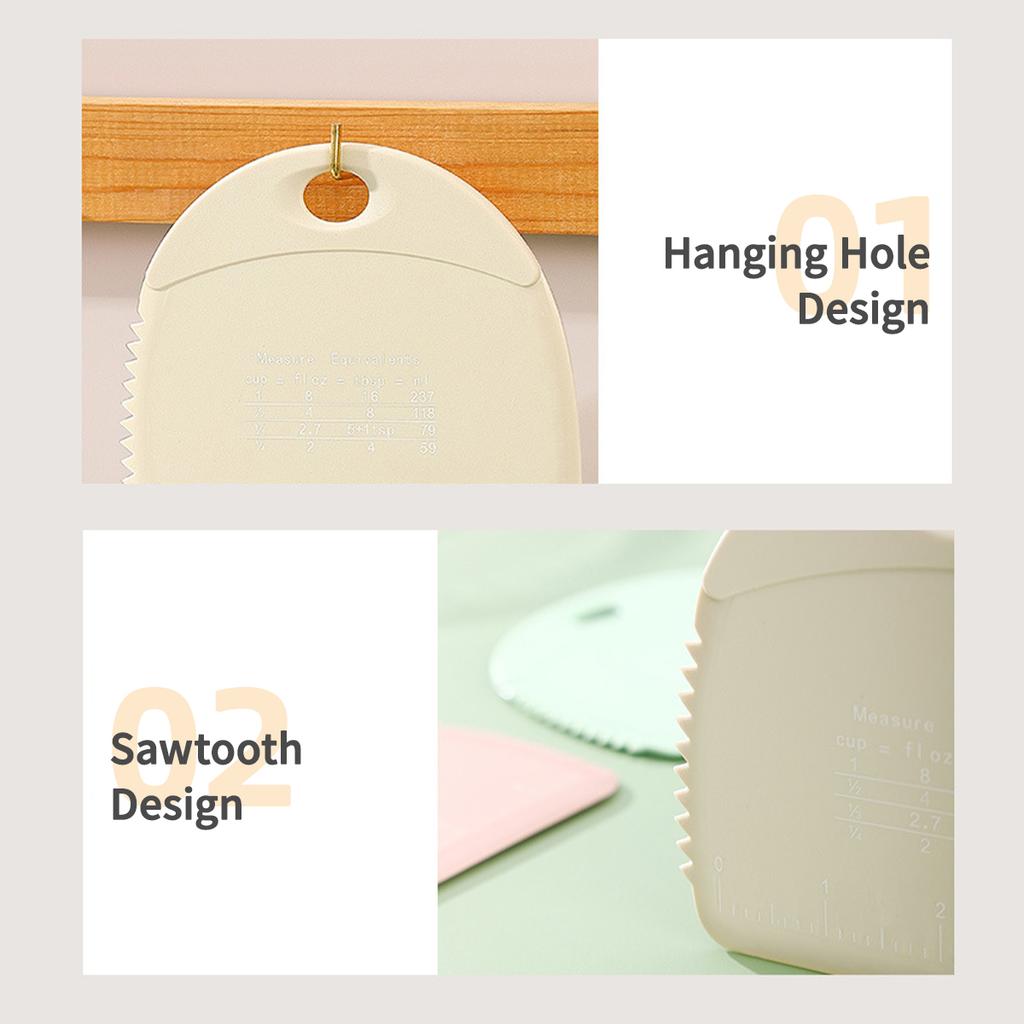 Silicone Dough Knife Multifunctional Dough Scraper With Scale Pastry Cutters Kitchen Utensil Cake Spatula Baking Tool