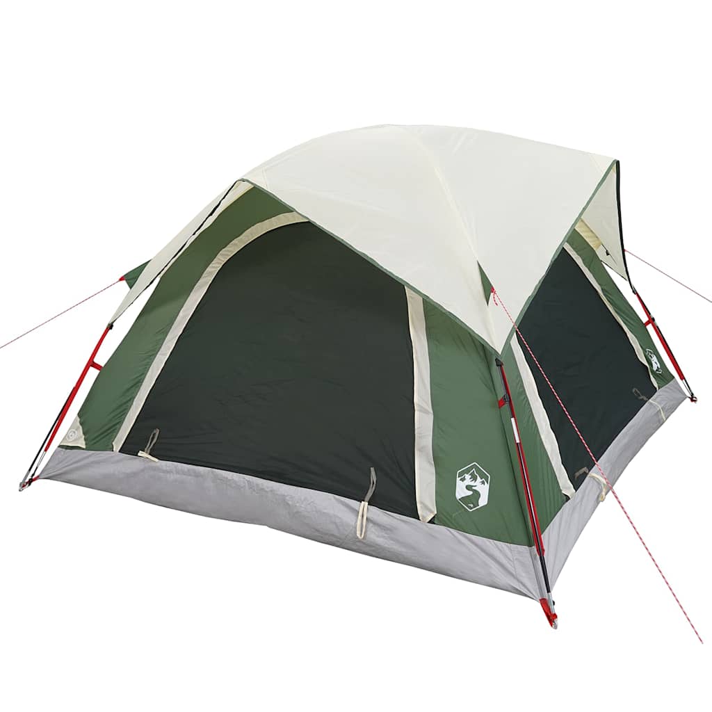 Vidaxl Tourist Tent, 4-Person, Green, Waterproof
