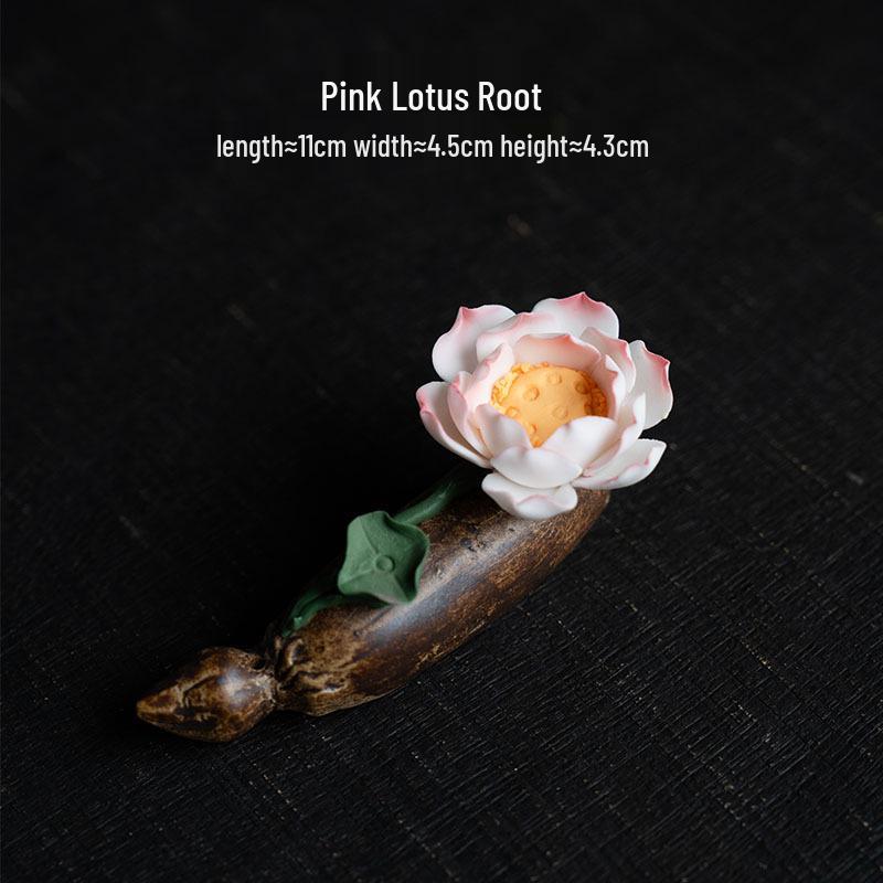 Handmade Ceramic Flower Incense Holder & Pen Rest - Porcelain Aromatherapy Zen Ornament