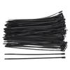 100 Set Cable Tie Set Plastic Black Cable Tie with Screw Mounting Hole for Installations Organization Home Storage Gardening Garage