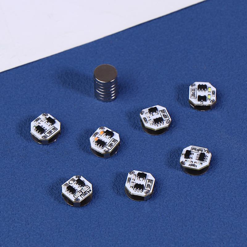 1Pc Led Magnetron Light Modeling Led Bright Wireless Lamp Diy Toys Model Magnetic Induction Lights W Button Battery + Magnet