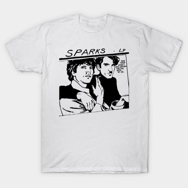 

Men Black Print T-shirt Sparks / 80S Retro No-Cut Transfer Paper Print Cotton Tshirt 2XL белый