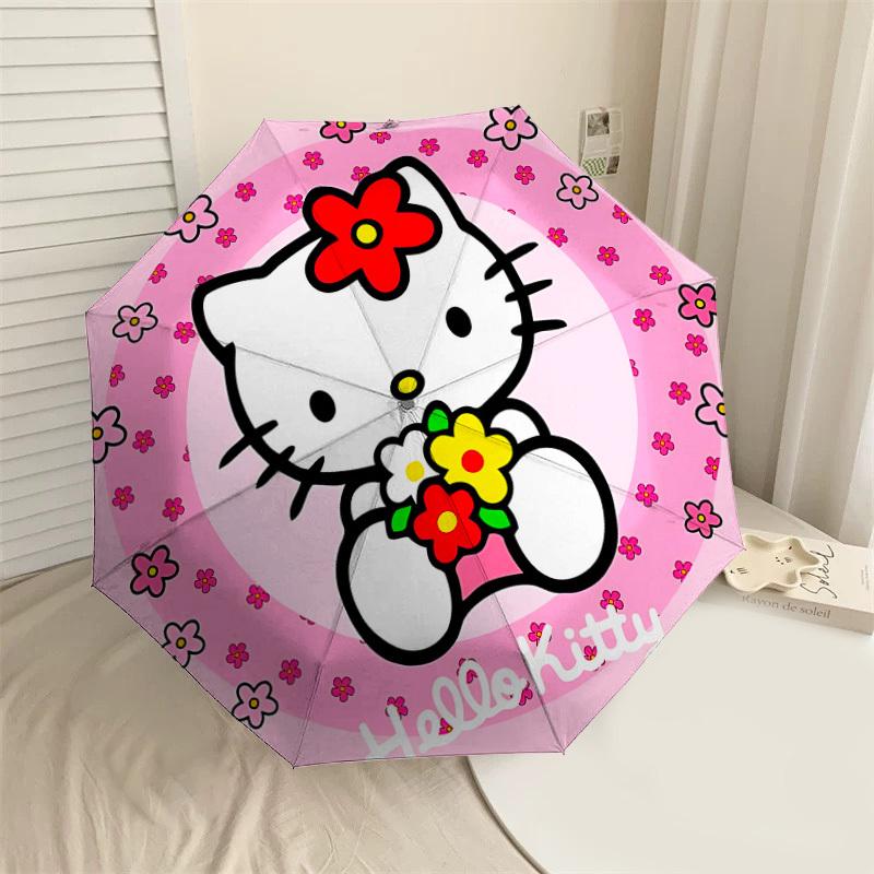 

1PC Hello Kitty Umbrella-8-Rib Reinforced, Automatic Open, Lightweight & Durable, Cute Fashion Accessory for Outdoor-A1289