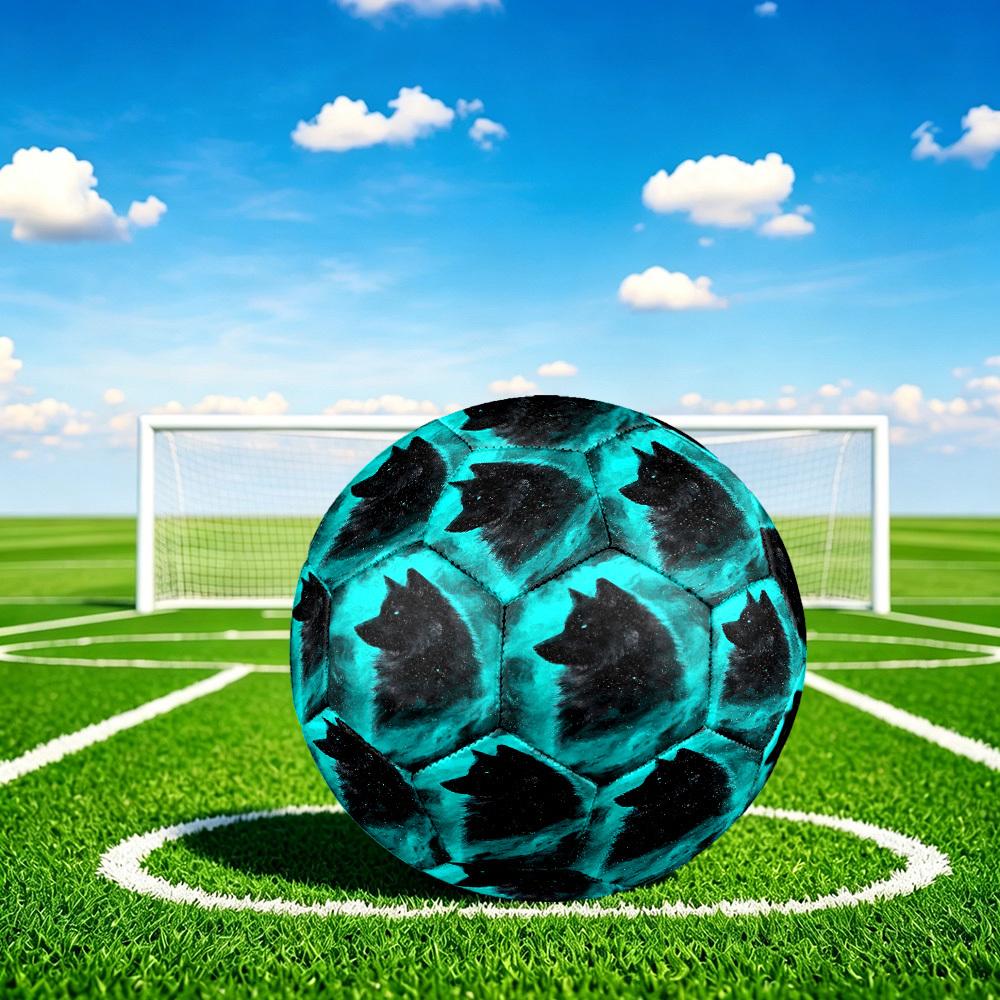 1pc Galactic Wolf Size 5 Soccer Ball Professional Match Training Football Indoor &Outdoor Sports Ball Lightweight Durable c6523