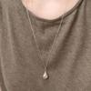 ELYONA ELA 16 Drop of Light Silver Pendant Long Necklace