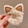 Herbst & Winter Neue Kinder Fleece Haargummis: Süße Katzenohren-Gummibänder, Hochelastische & Nicht-schädigende Warme Haaraccessoires für Mädchen