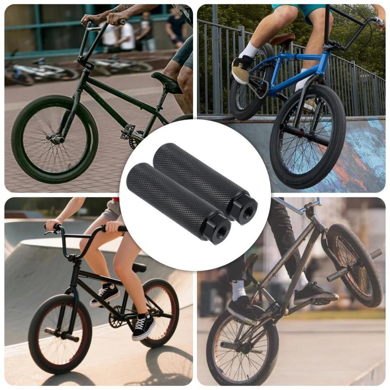 DOMEN Bike Stunt Pegs Aluminum Alloy Anti Skid Lead Foot For BMX Bike Fit 3/8'' Axle Footrest-Lever Bike Pegs Bicycle Accessorie