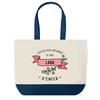 Tote Bag - PLANETEE - Lana Les Affaires d'Enfer - Fond Bleu - Coton 40 X 45 Cm - Grand Format
