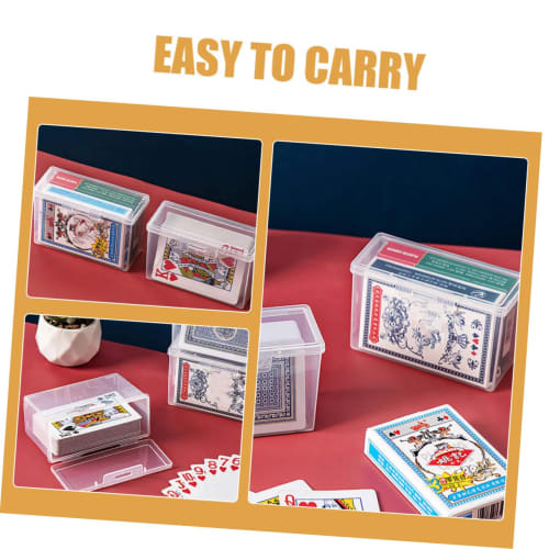 HOUDERCO 3-Piece Card Storage Box for Work, Poker, and Multiple Cards