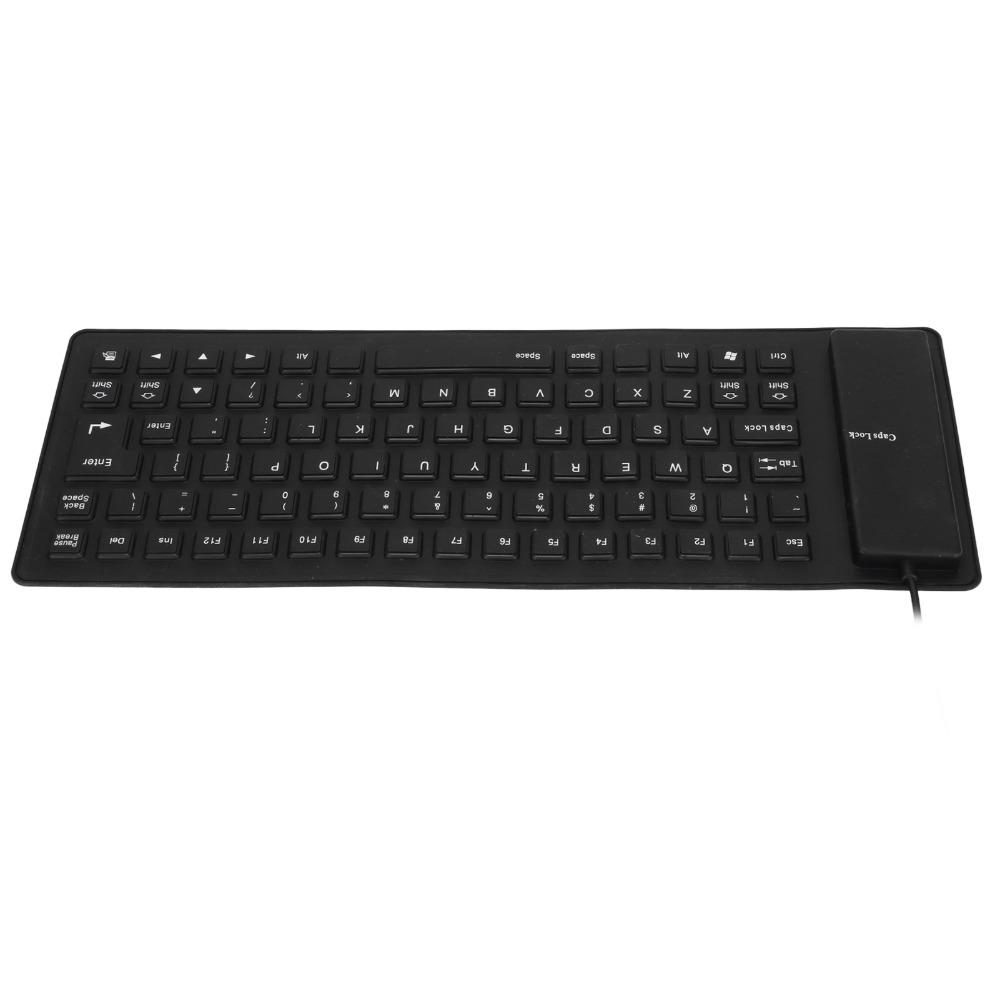 85 Keys USB Wired Keyboard Silent Keys Foldable Keyboard Portable Silicone Keyboard  Home