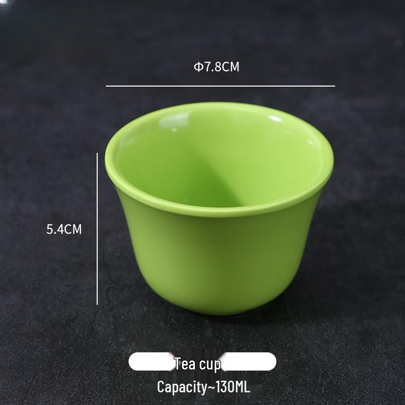 Lantuan 931 Commercial Melamine Anti-Drop Tea Cups (10-Pack)