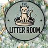 Round Metal Wall Sign Cat 8x8 Inch Home Decor
