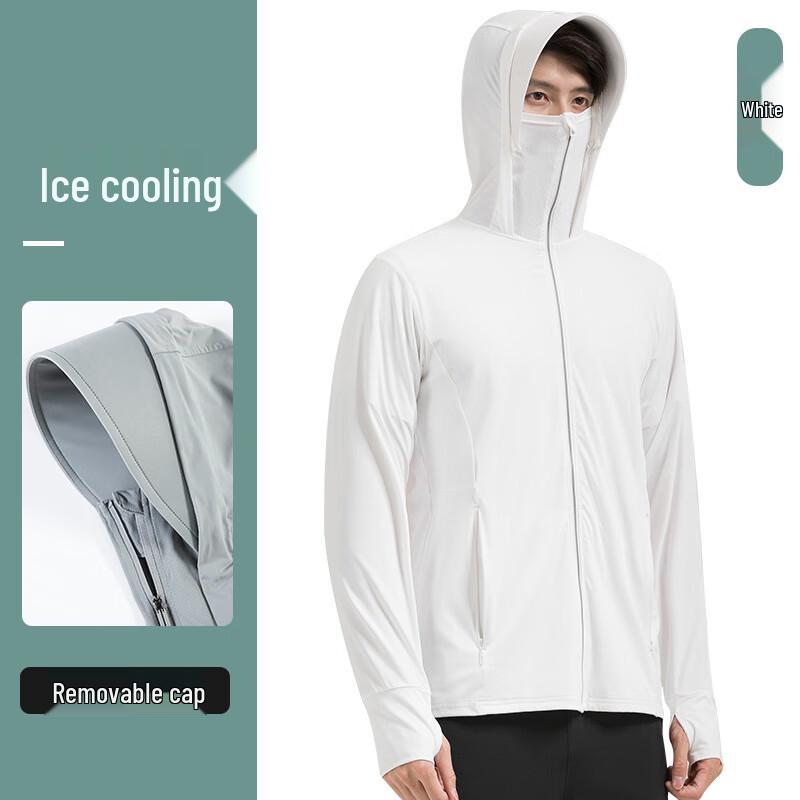 Men s Ice Silk UV Protection Fishing Hoodie M