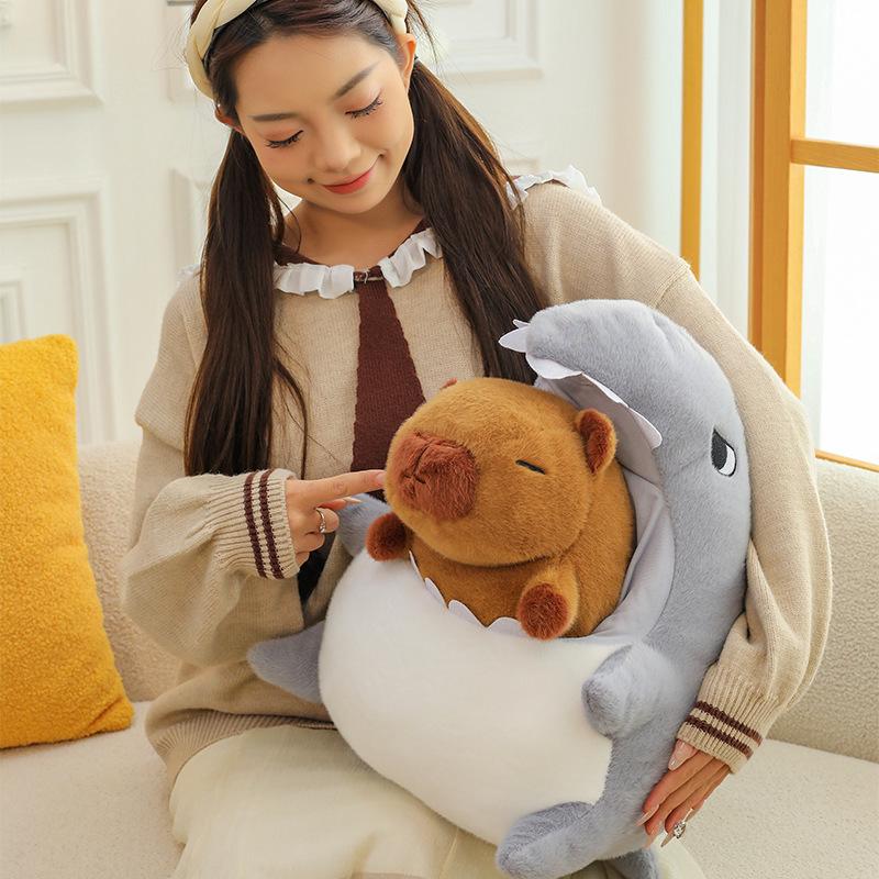 30Cm Crocodile Shark Shell Capybara Plush Toy Stuffed Kawaii Cartoon Animal Plushie Companion Appeasing Gift
