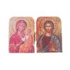 1buc Icoană Catolică Ortodoxă Diptych cu Hristos Învățătorul și Maica Domnului de la Kazan din Lemn Pentru Călătorie Afișare Acasă Cadou Religios Decorare