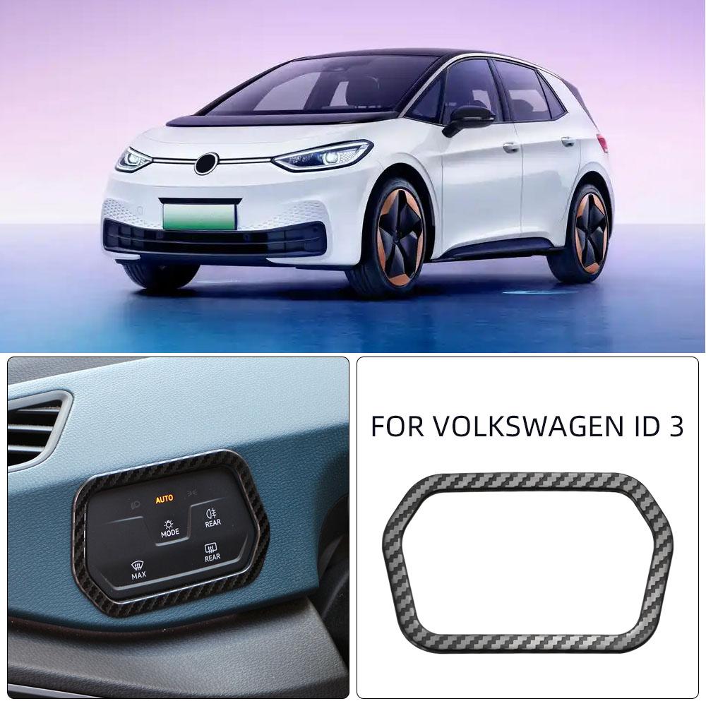 For Volkswagen VW ID3 ID.3 ID4 ID.4 2020-2026 LHD Car Headlight Switch Panel Decorative Frame Trim Sticker Car Accessories