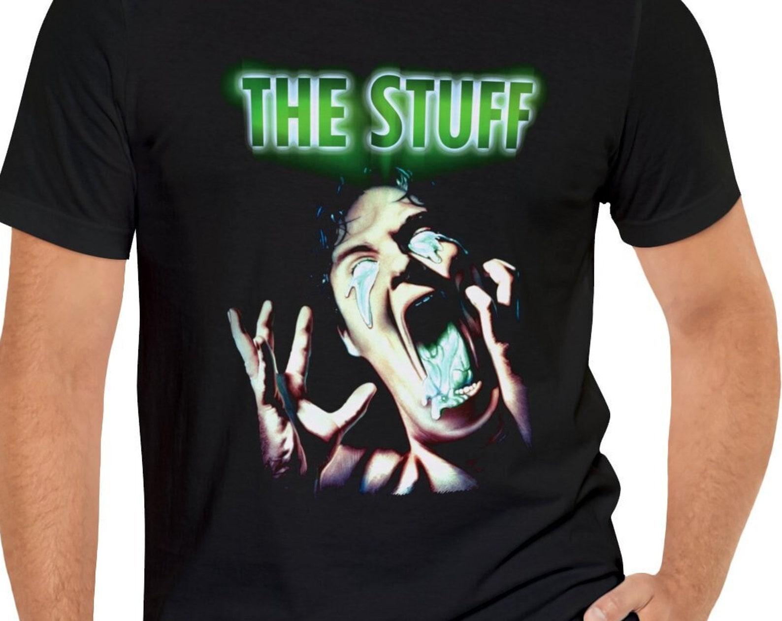 The Stuff T-Shirt Short Sleeve Movie Tee Green With Black 3XL