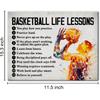 Hijie Basketball Poster Canvas Wall Art for Home Decor, pirational Canvas Print Painting, Basketball Gifts for Players and Lovers, 12x15 Inch