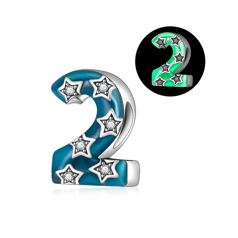 Новые светящиеся в темноте медные цифры алфавита 26 букв подходят для браслетов, подвеска, сделай сам, детские украшения, подарки на День матери