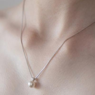 (925 Silber) 8mm Perlenkette NZ2497