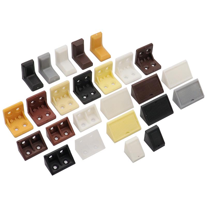 Diswei L-Shaped Plastic 90° Corner Bracket for Shelves and Cabinets