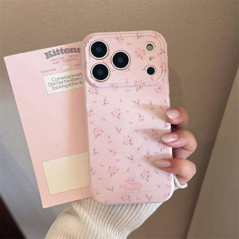 

Soft Case for Apple 17 Pro Max: Heart and Floral Pattern, Full-Screen, Fully Wrapped, Suitable for 13, 14, 15, and 16. Apple 16