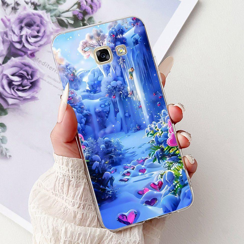 Clear For Samsung A5 2017 Case A520F Cute Cat Fashion Flower Funny Cool Painted Back Cover For Samsung Galaxy A5 2017 Phone Case