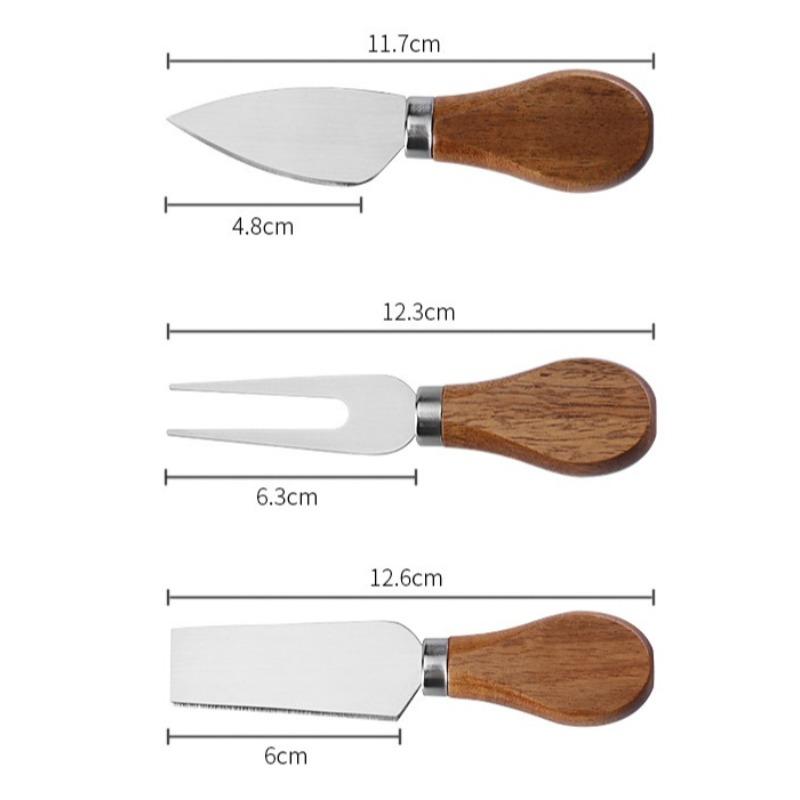 Wooden Cheese Board Set with Cheese Tools Multi-Purpose Cheese Serving Board Cutting Board Chopping Board Kitchen Food Platter
