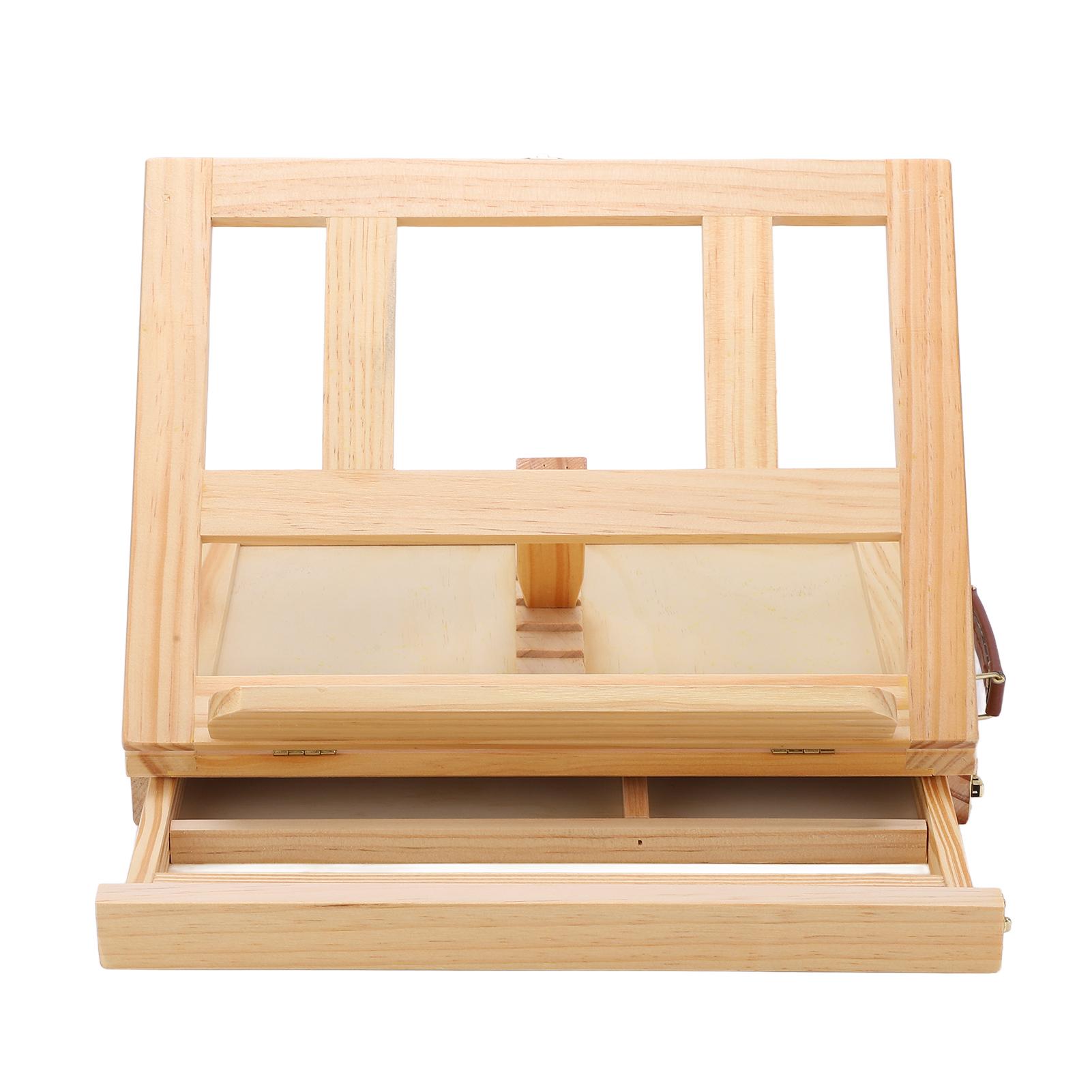 

Настольный мольберт из соснового дерева, регулируемая направляющая, 4 угла, многоцелевой, складной, легкий, прочный