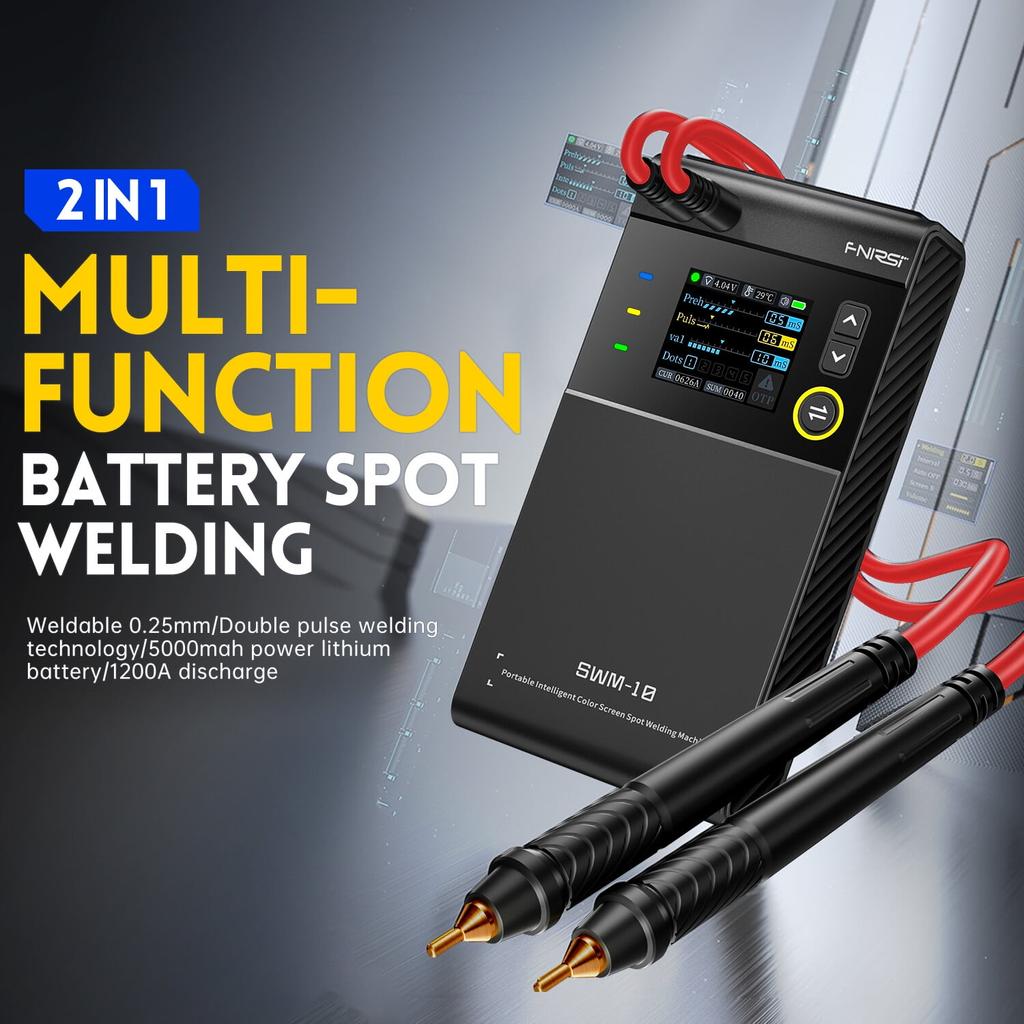 Portable Spot Welder, 4-Gear Adjustable Battery Welder for 18650 Battery Welding Nickel Sheets Iron Stainless Steel, Welder Machine with LCD