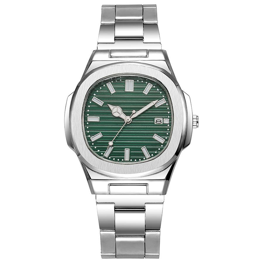 Square Sports Calendar Steel Strap Watch Men'S Quartz Watch Supply