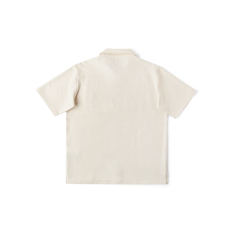 Comfortable Logo Woven Label Short Sleeve Casual Shirt Men shirts Off-White LMT008131204443A05173