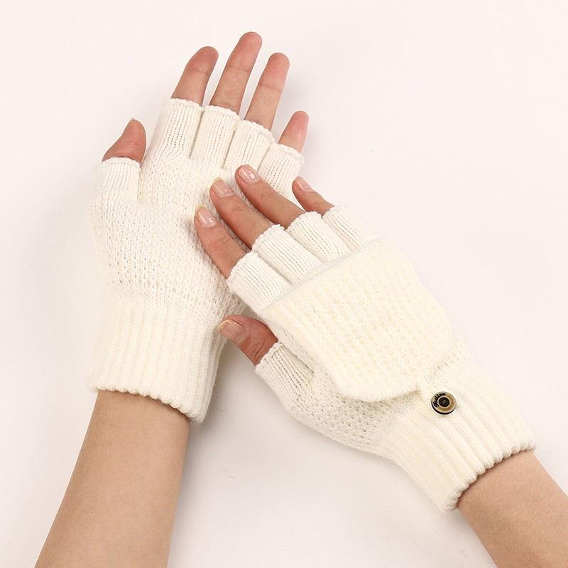 Fingerless Mittens Knitted Gloves Warm