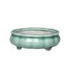 Zisha Succulent Flower Pot Ceramic Incense Burner – Glazed, Creative Desktop Bonsai Planter, Handmade, for Office Decor.