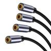 Kopfhörerkabel 3,5 mm auf 3x 3,5 mm Schnittstellenstecker Aux-Kabel Audio-Adapterkabel für tragbare Geräte mit 3,5-mm-Anschluss